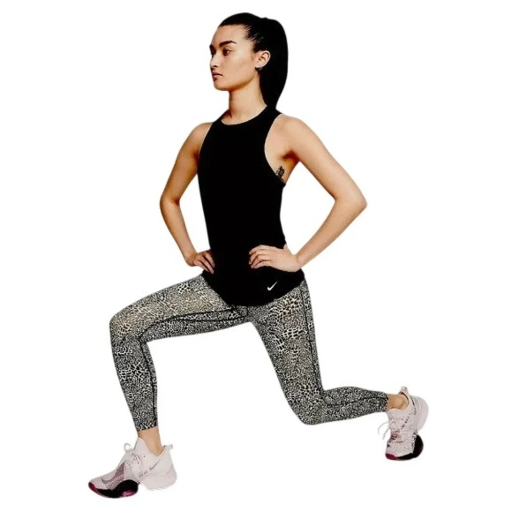 Nike One Icon Clash‎ Leopard Print Training Tights High Rise Leggings BV5370-010